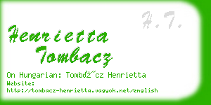 henrietta tombacz business card